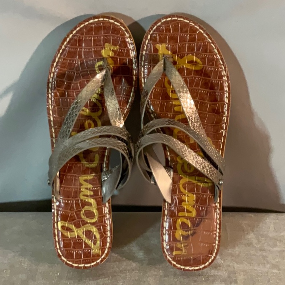 Sam Edelman Metallic Wedge Sandals